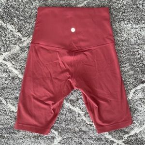 LuluLemon brick red bicycle shorts